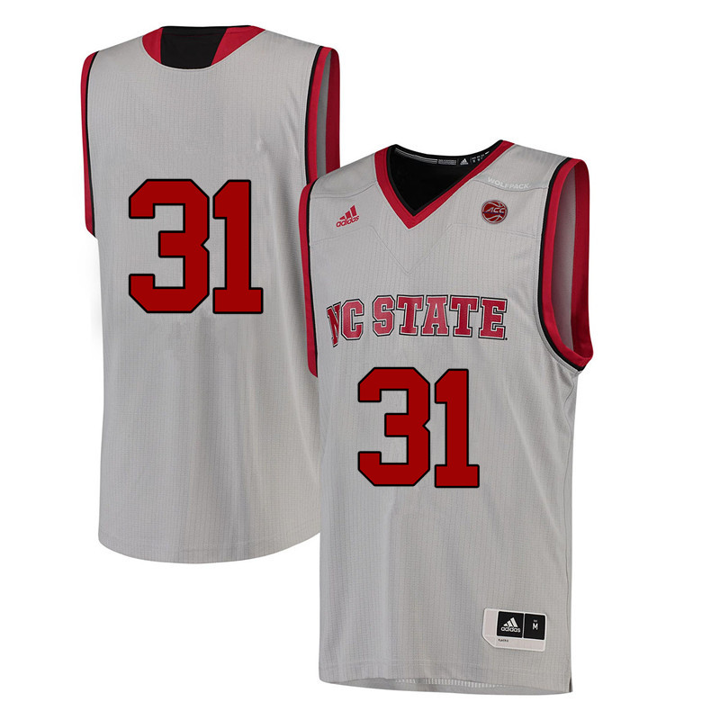 Men #31 Spencer Newman NC State Wolfpack College Basketball Jerseys-White